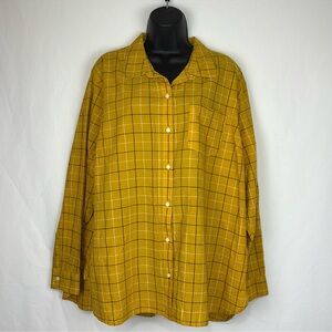 Old Navy Women’s Size XXL The Classic Shirt Plaid Long Sleeve Exc Preowned Cond